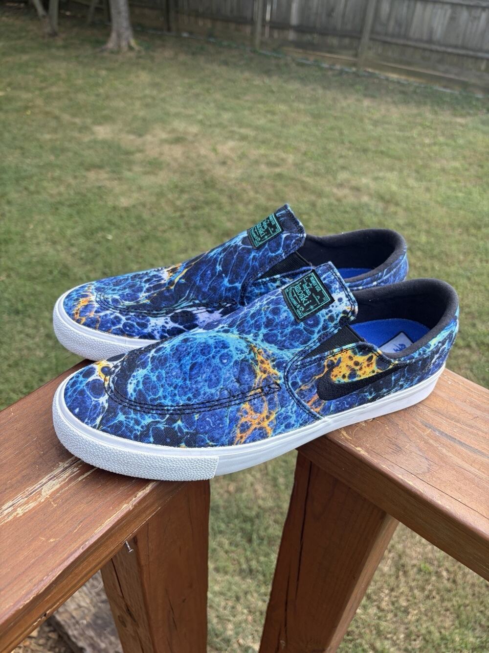Nike SB Zoom Stefan Janoski Blue Lava Lamp Slip On Sneakers Men’s 11.5 Worn Once